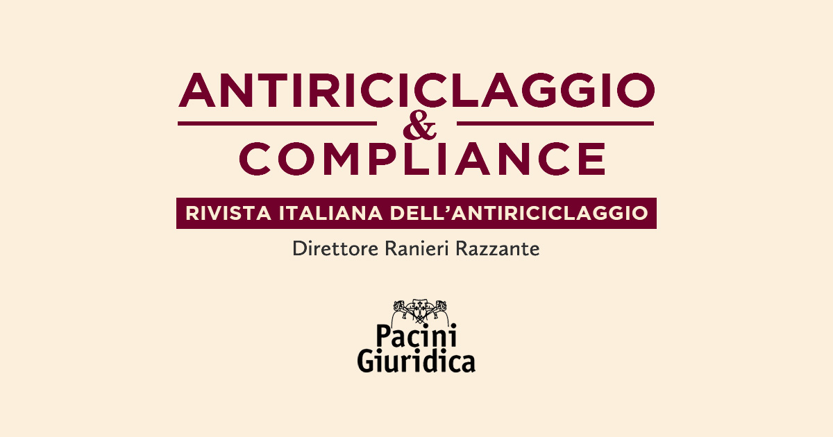 Professionisti Rivista Antiriciclaggio Compliance